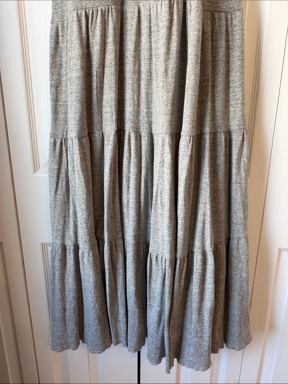CAbi #853 Gray Tiered Sleeveless Maxi Dress - Picture 7 of 7